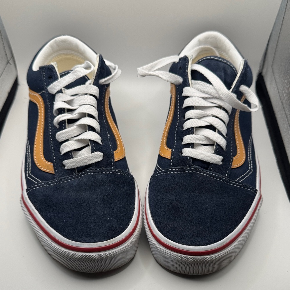Vans gold and navy sneakers